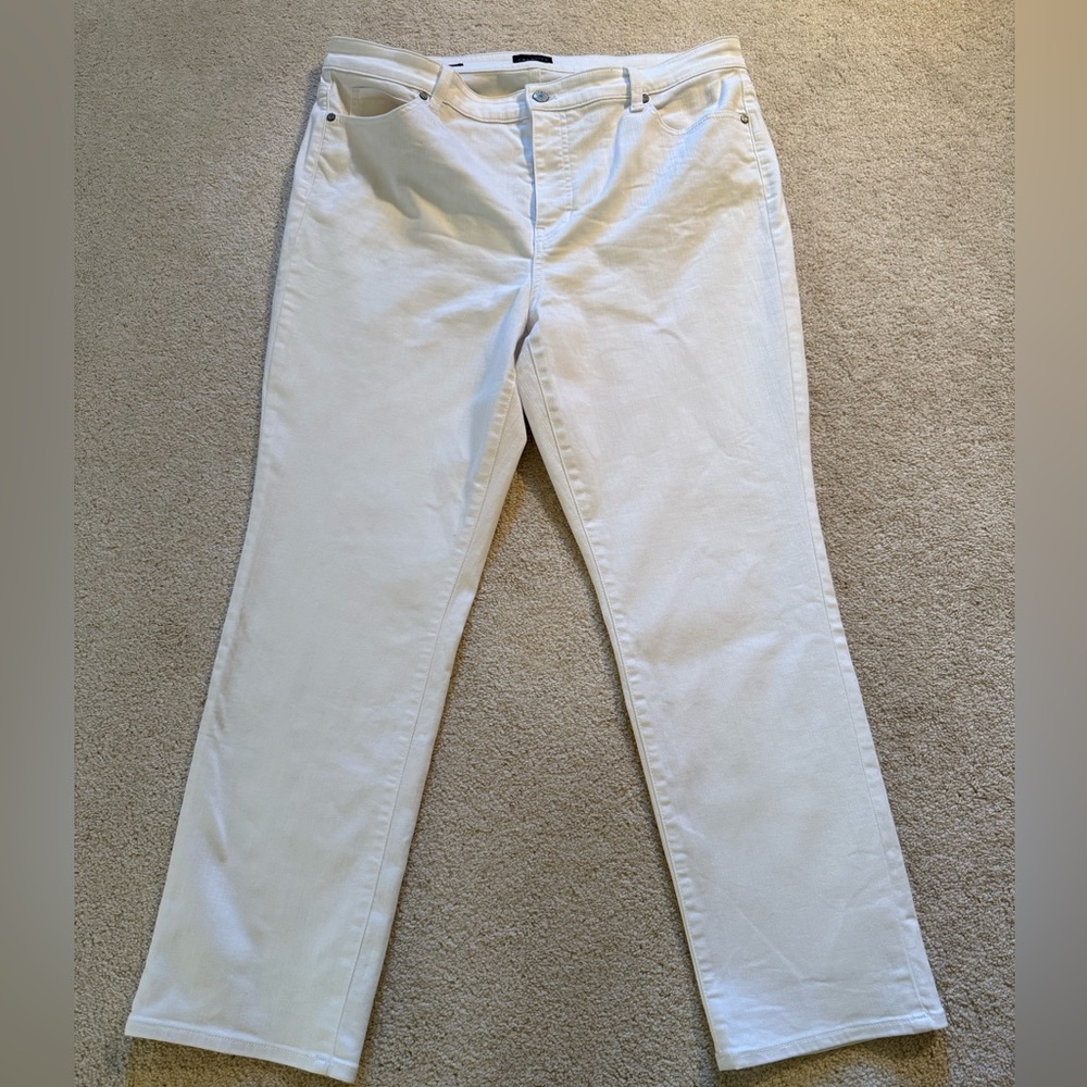 Talbots Women's White Straight Leg Jeans
